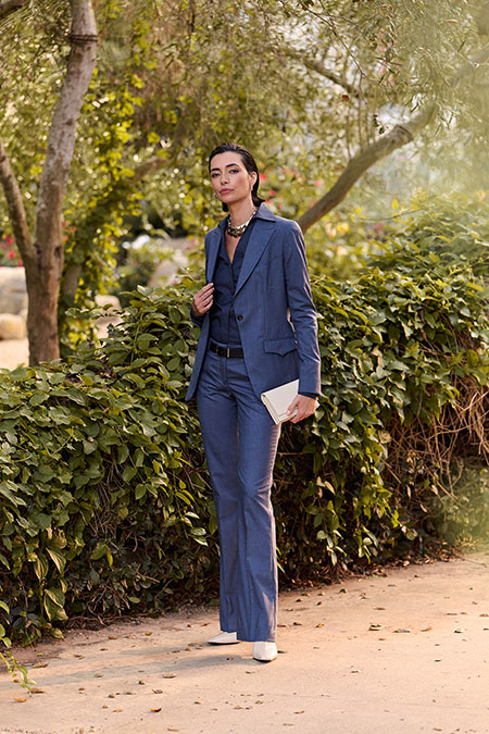 Slate Blue Western Suit