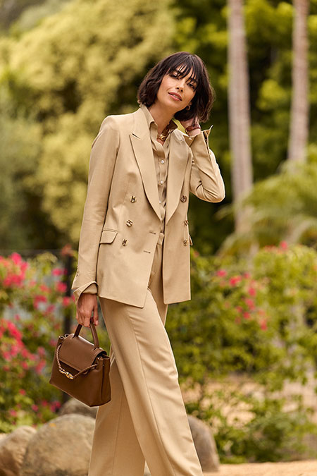 Khaki Double Breasted Suit
