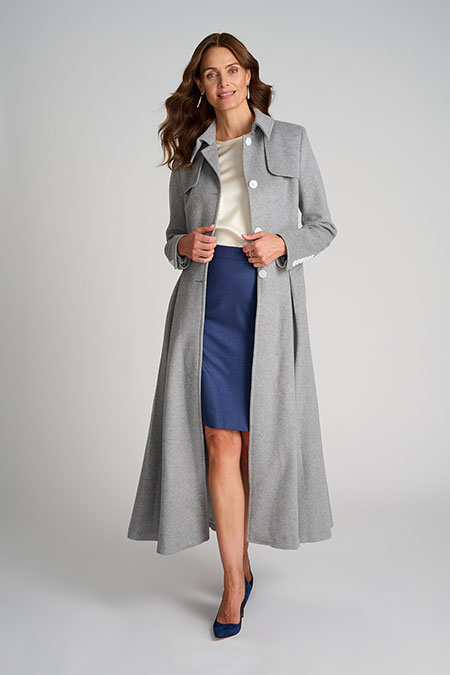 Light Gray Giulia Topcoat