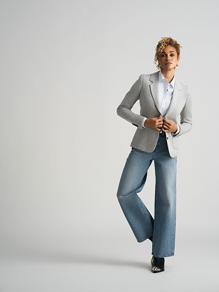 Light Gray Knit Blazer