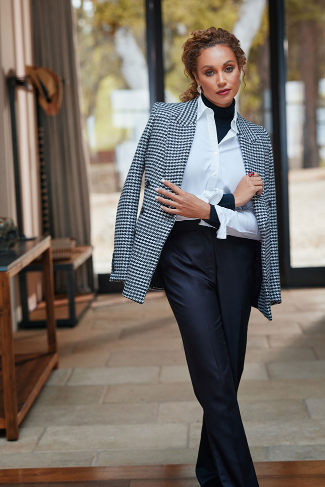 B&W Houndstooth Jacket