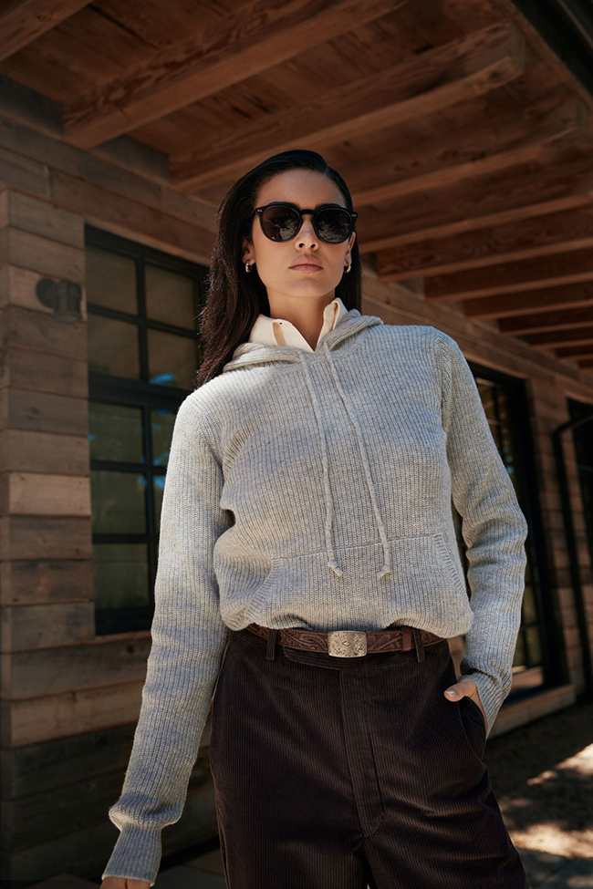 Ribbed Cashmere Hoodie