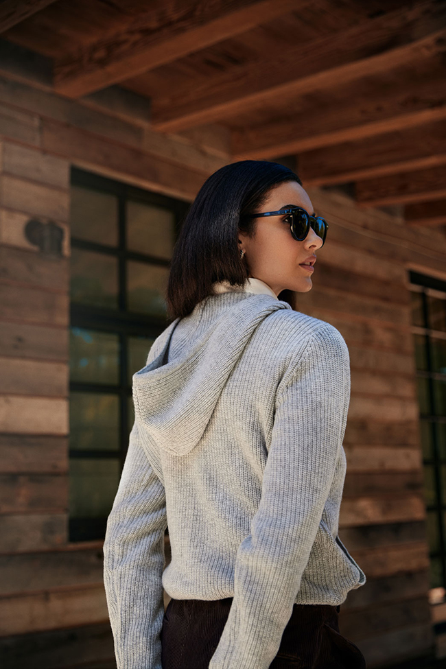 Ribbed Cashmere Hoodie