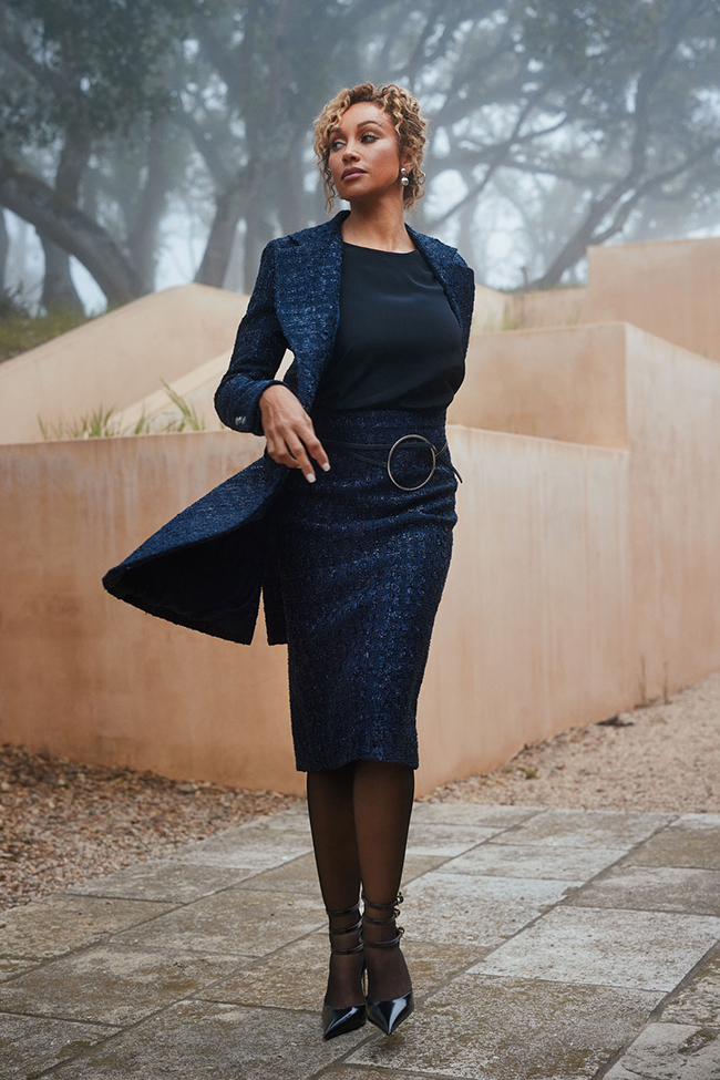 Midnight Boucle Suit