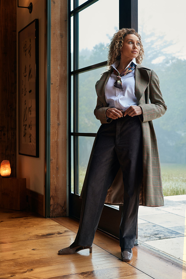 Rust Windowpane Topcoat