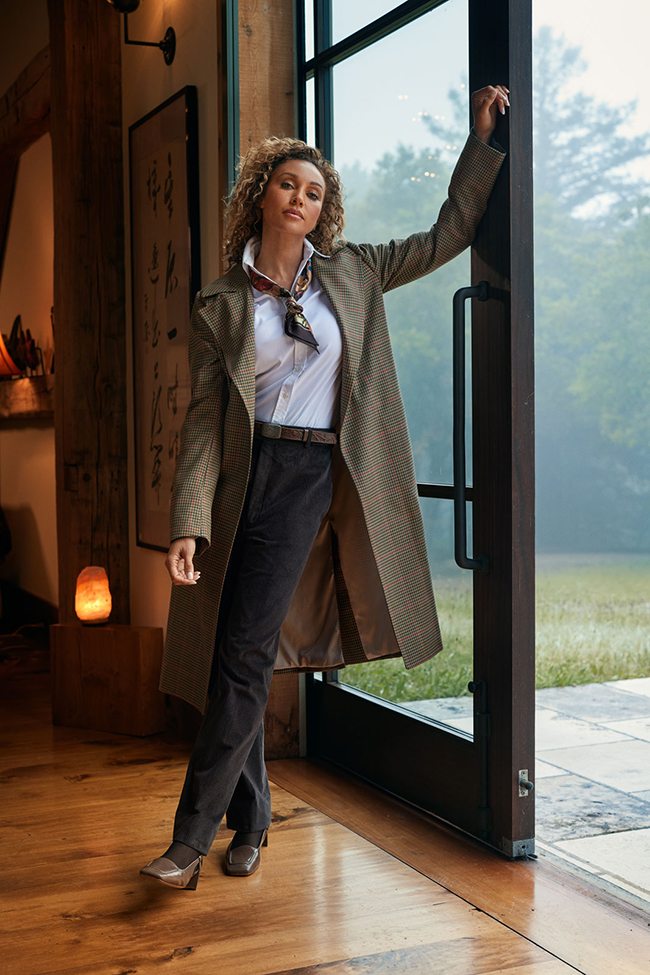 Rust Windowpane Topcoat