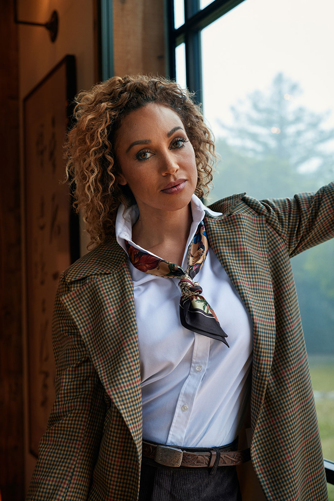 Rust Windowpane Topcoat