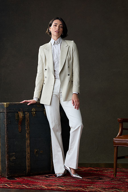 Ivory Corduroy Trousers