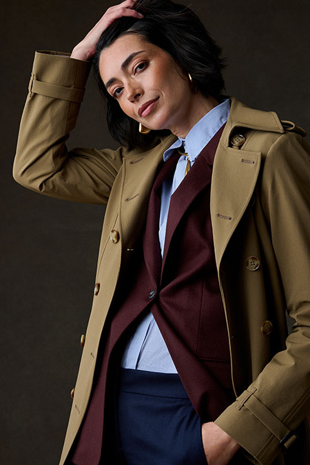 Fall/Winter 2025 Women's Lookbook                                                                                                                                                                                                                         , Tan Trench Coat