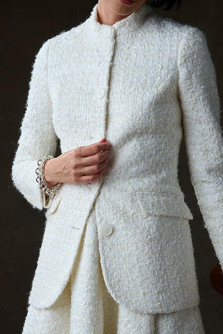 Ivory Tweed Suit - Holland & Sherry