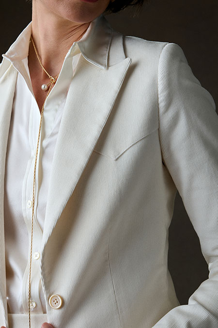 Ivory Corduroy Western Suit