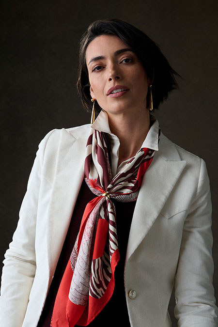 Ivory Corduroy Western Blazer With Burgundy 1/4 Zip Knit