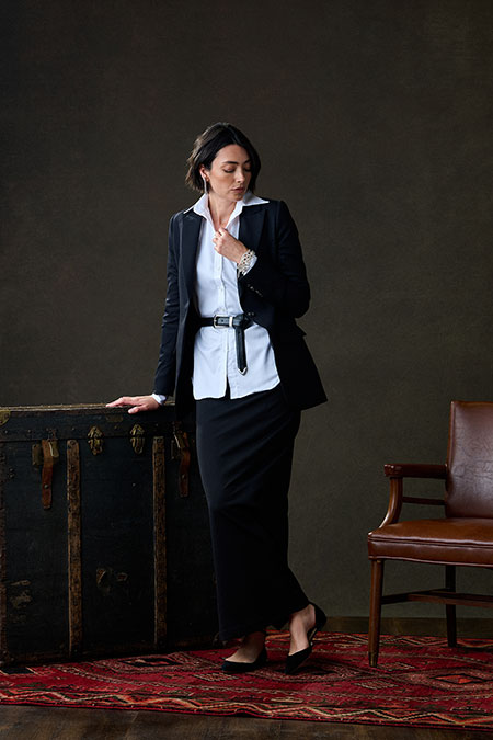 Long Black Stretch Gown