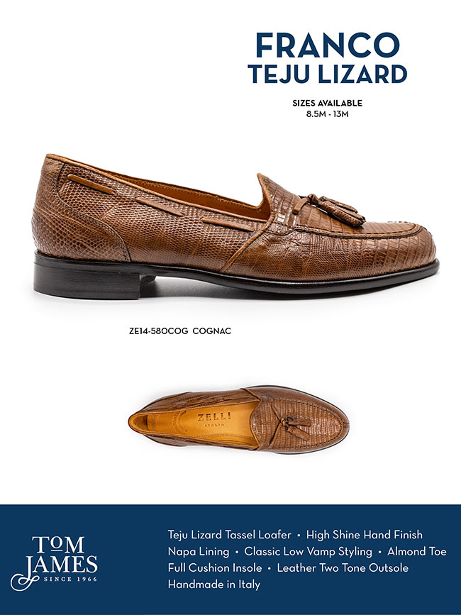                                                                                                                                                                                                                                                           , Franco Teju Lizard Tassel Loafer