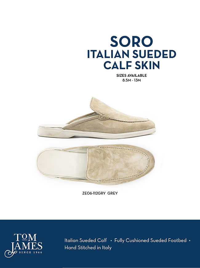                                                                                                                                                                                                                                                           , Soro Sueded Italian Goatskin Mule