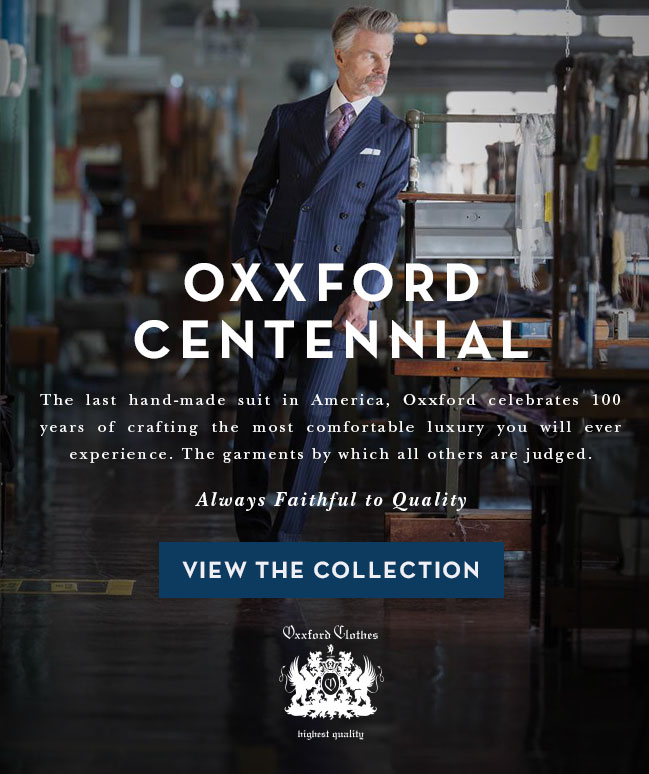 Oxxford Centennial Collection Celebrates 100 Years 
